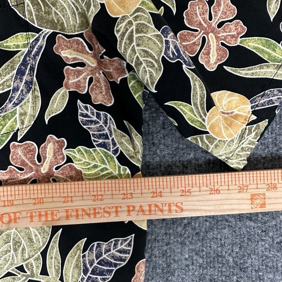 Tori Richard Polo Hawaiian Shirt Mens Large Floral Short Sleeve Pocket VTG Adult - Picture 7 of 8